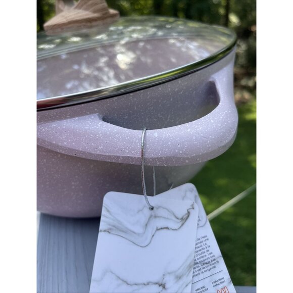 Master Class Cookware Casserole/Pot  11 inch With Lid Qt Lavender Speckled NEW! - Picture 8 of 11